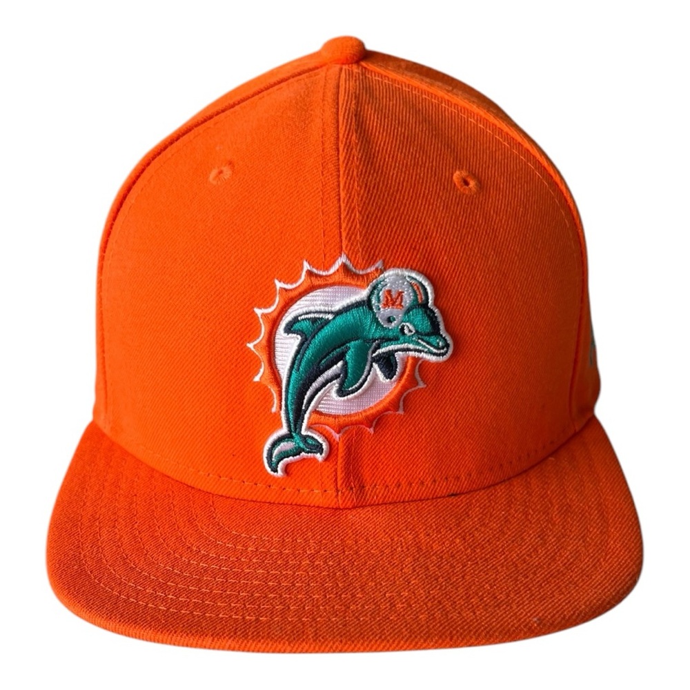 New Era 59Fifty Miami Dolphins Fitted Hat, 7 1/4 Throwback Cap NFL